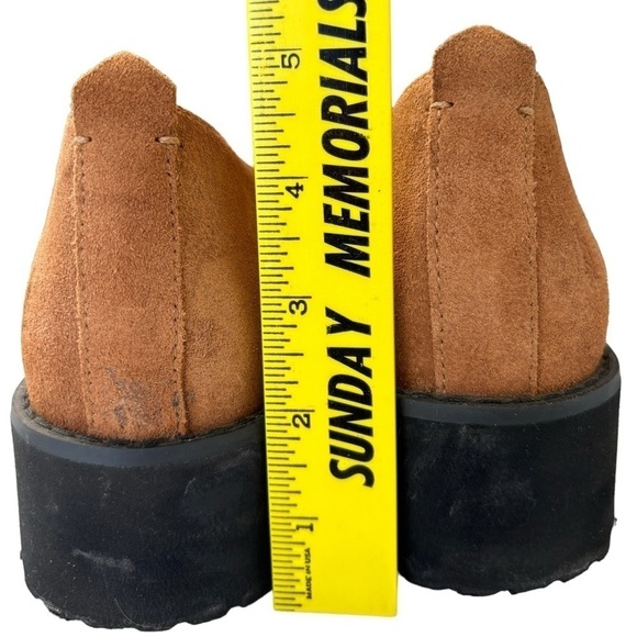 Hush Puppies Womens Lug Sole Loafers Carmel Water Resistant Suede Chunky Size 11 - Picture 10 of 12